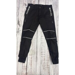 MCMXXXIII Mens Black Streetwear Jogger Pants Roman Numeral Graphic Size 36